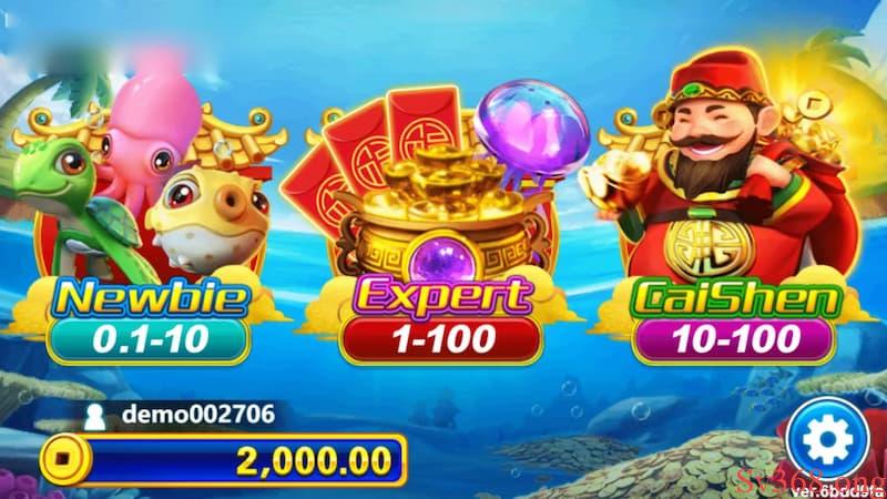 Các loại phòng chơi của Cai Shen Fishing